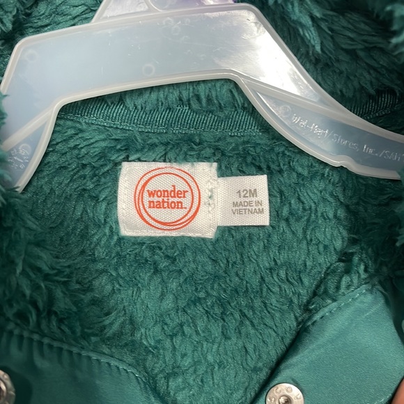 NIB Emerald Green Fleece Pullover 💚 baby sz 12 months - Picture 3 of 4